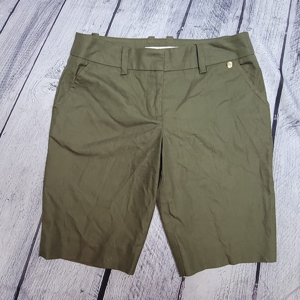 Trina Turk Olive Green Bermuda Shorts Size 0